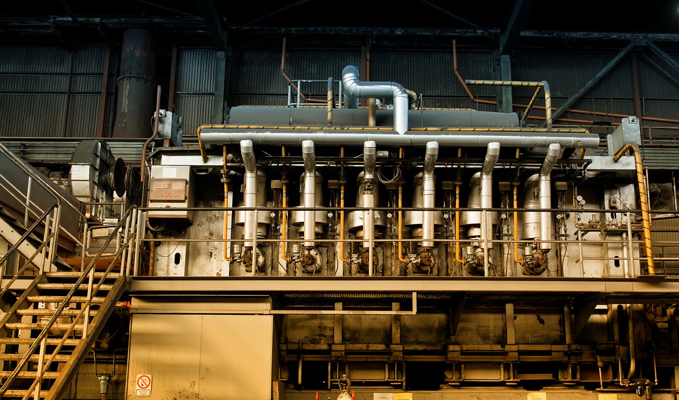 The reheating furnace at Duferco Danish Steel